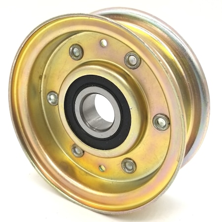 Terre Products Flat Idler Pulley - 2.75'' Flat Dia. - 5/8'' Bore - Steel 31275075